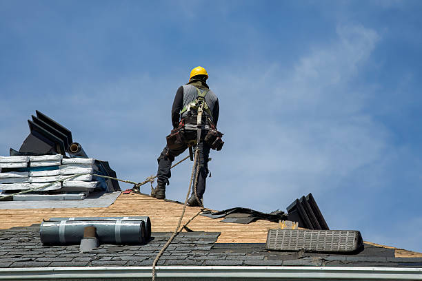 Professional Gutter Installation technician working in Hiawatha, IA